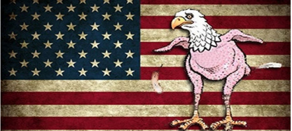 USA drapeau aigle nu